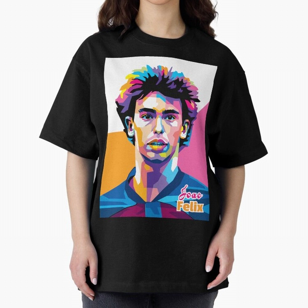 Joao Felix in WPAP Style Oversized T-Shirt Celebrate Supporters United by FIFA World Cup 2026 Group Stage Spirit, Featuring Germany, Cristiano Ronaldo, Goal Celebration Energy, Supporter Heritage, Football Icons and Worldwide Tournament Joy; Great