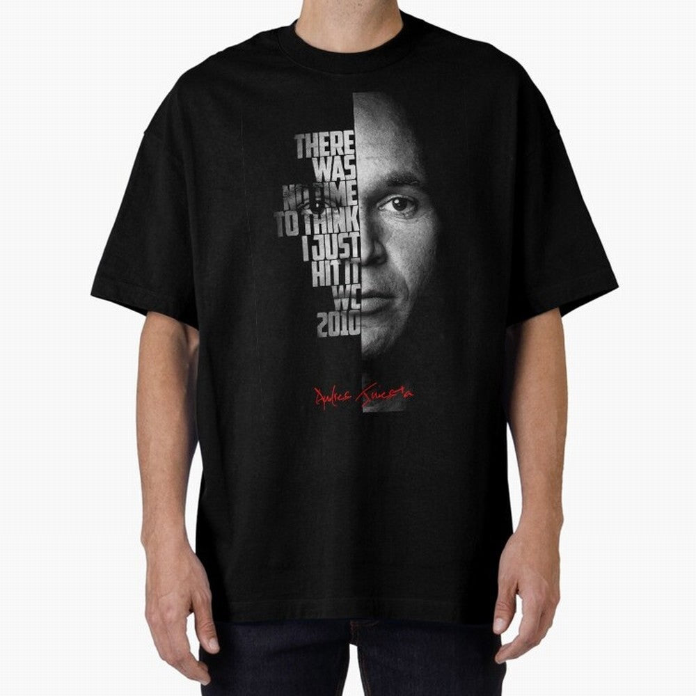 Black and white Andres Iniesta Quote. Classic T-Shirt Honor Champions and Dreams in FIFA World Cup 2026 Group Stage Connected to Mbappe and Neymar, Brazil, Portugal and Argentina Energy, Football Passion, Legendary Performances, Festival Vibes and
