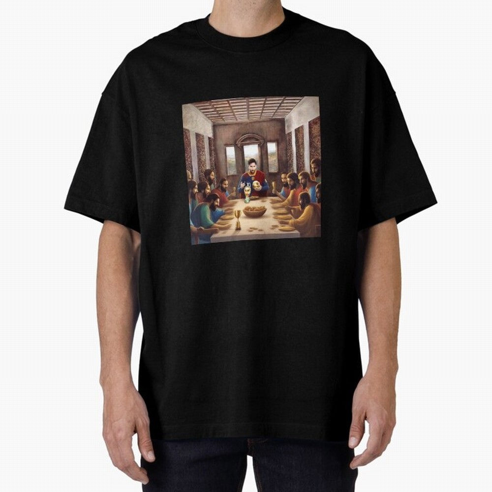 Messi The Last Supper Art Gift Limited Edition Oversized T-Shirt Relive FIFA World Cup 2026 Group Stage Spirit, with France, Haaland, Match Day Excitement, Supporter Culture, Golden Goals and Global Football Passion; Ideal for Football Dads,