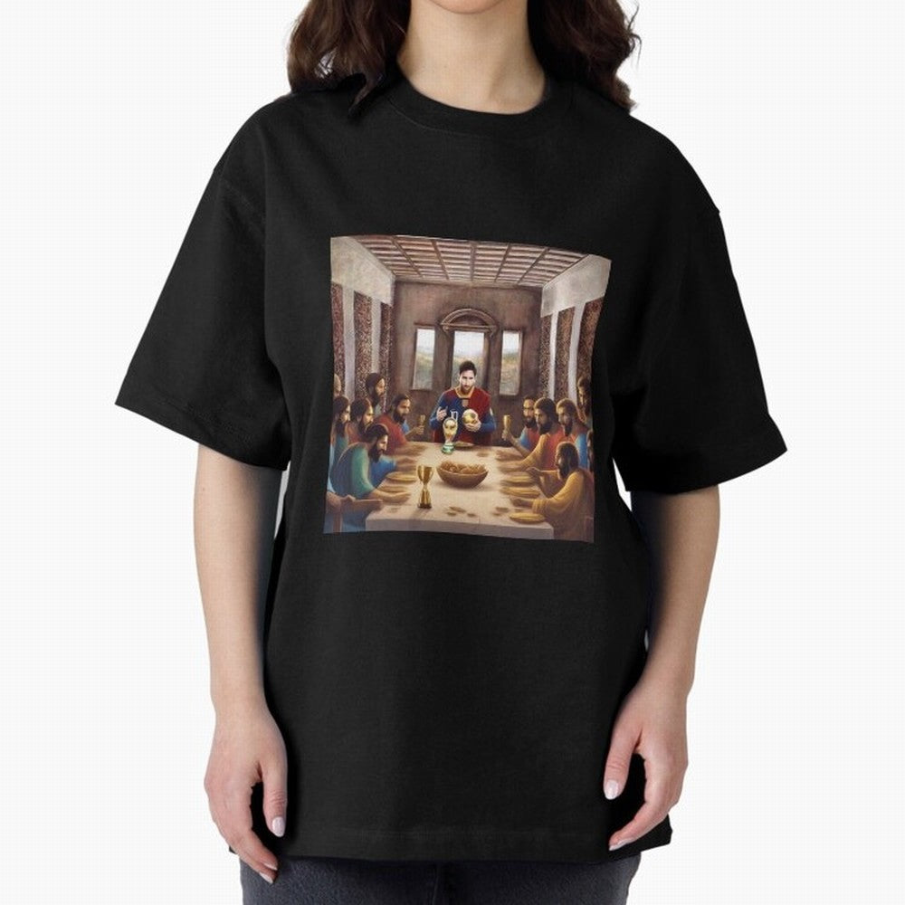 Messi The Last Supper Art Gift Limited Edition Oversized T-Shirt Relive FIFA World Cup 2026 Group Stage Spirit, with France, Haaland, Match Day Excitement, Supporter Culture, Golden Goals and Global Football Passion; Ideal for Football Dads,