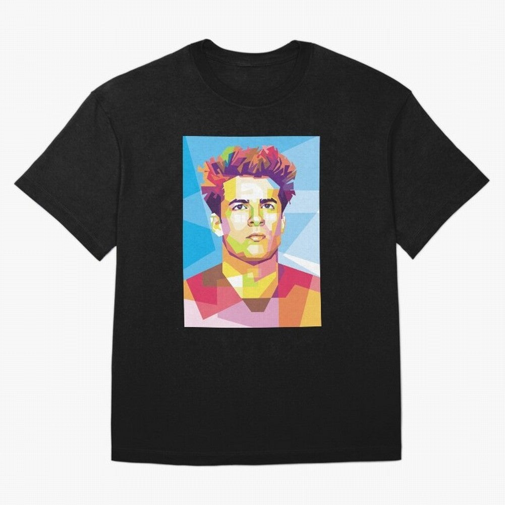 Riqui Puig in Pop Art Portrait Style Classic T-Shirt Celebrate Unforgettable Nights in the FIFA World Cup 2026 Group Stage Journey through Messi, CR7 and Mbappe Highlights, Portugal Pride, Sports Nostalgia, International Competition, Famous Players