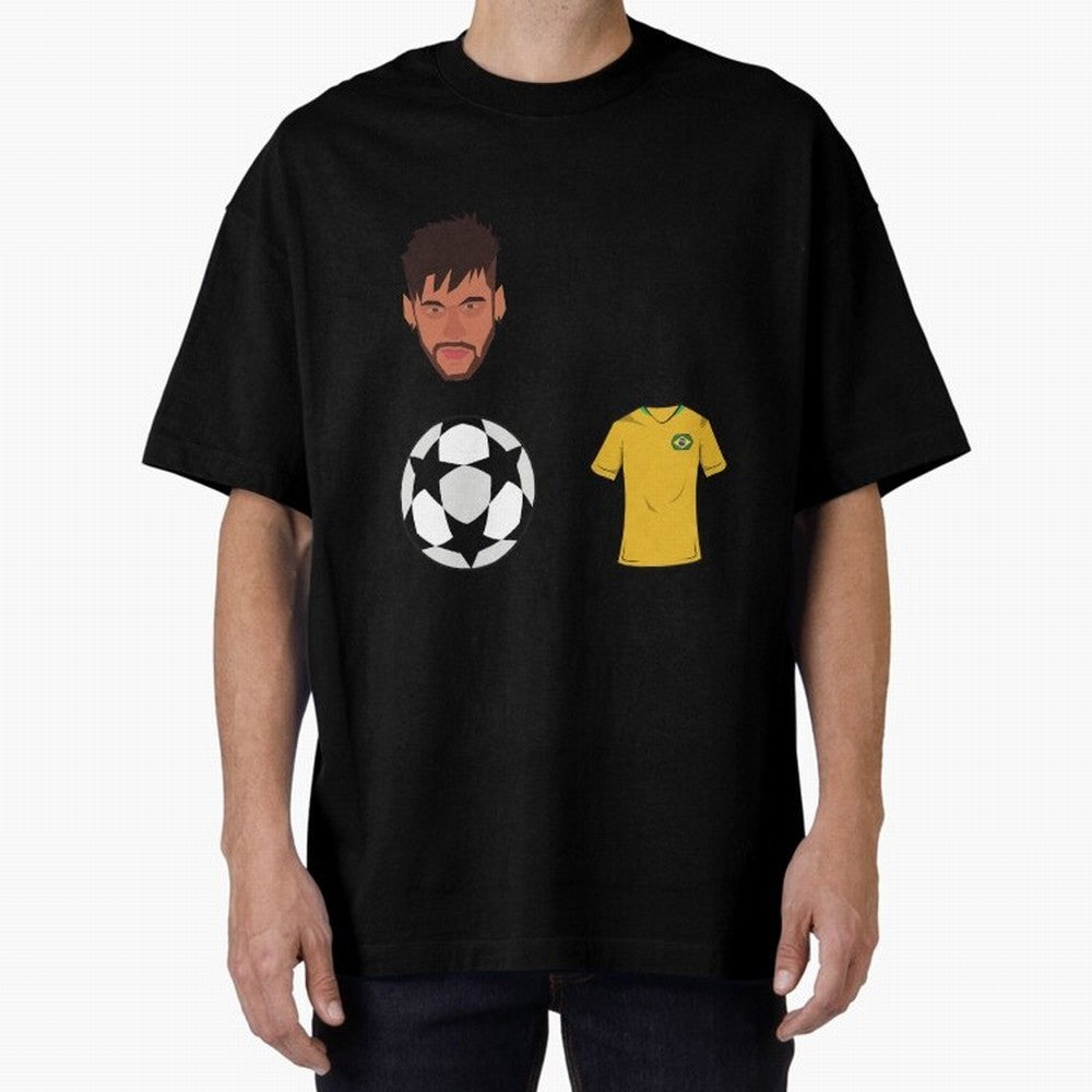 Neymar JR 10 - PSG X Brazil Oversized T-Shirt Show Your Love for FIFA World Cup 2026 Group Stage Driven by CR7 and Messi, England Energy, Stadium Chants, National Pride, Trophy Dreams and Unforgettable Football Memories; Built for Supporters