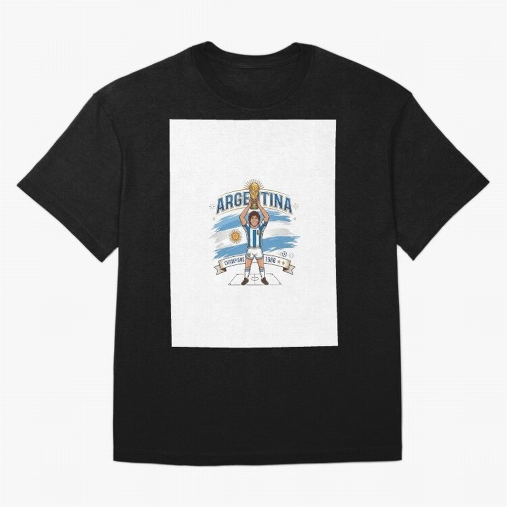 Argentina Retro Champion - Classic 10 Legend Sun of May Graphic T-Shirt Turn Every Weekend Toward Match Day Hype around FIFA World Cup 2026 USA Canada Mexico, CR7 and Messi, England, France and Netherlands, Match Day Excitement, Supporter Culture,