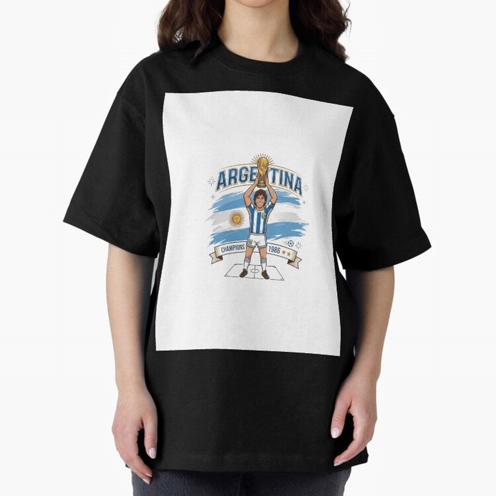 Argentina Retro Champion - Classic 10 Legend Sun of May Graphic T-Shirt Turn Every Weekend Toward Match Day Hype around FIFA World Cup 2026 USA Canada Mexico, CR7 and Messi, England, France and Netherlands, Match Day Excitement, Supporter Culture,