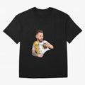 Messi drinking mate and his World Cup trophy Graphic T-Shirt Represent Global Football Passion for FIFA World Cup 2026 Group Stage, Inspired by Neymar, Spain, Championship Spirit, Famous Goals, Roaring Crowds and International Football Unity; Made