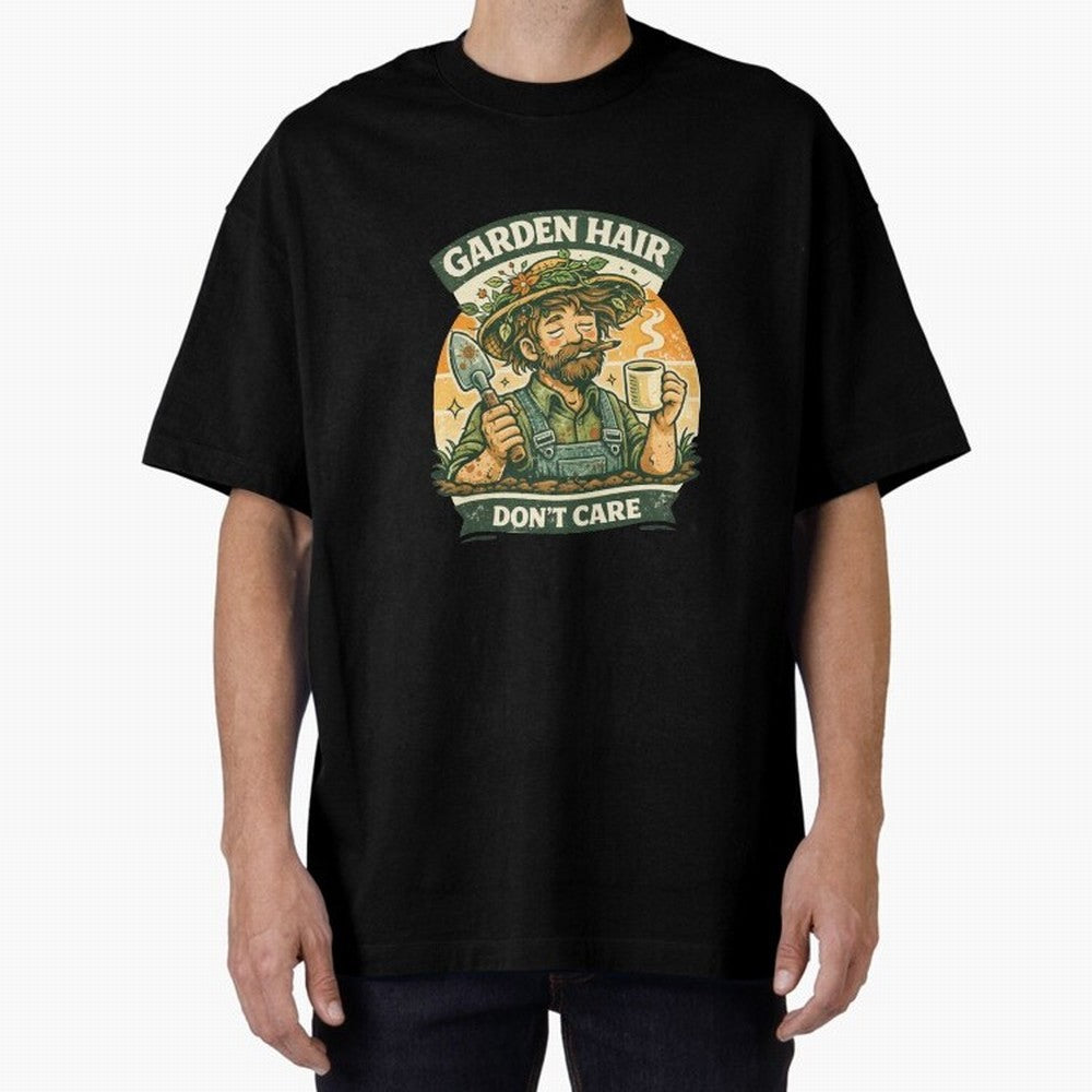 Garden Hair Don't Care - Funny Retro Gardener for Men Classic T-Shirt Represent Football Lovers during Global Football Passion for FIFA World Cup 2026 Group Stage, Centered on Haaland and Mbappe, Argentina and Brazil, Classic Soccer Heritage,