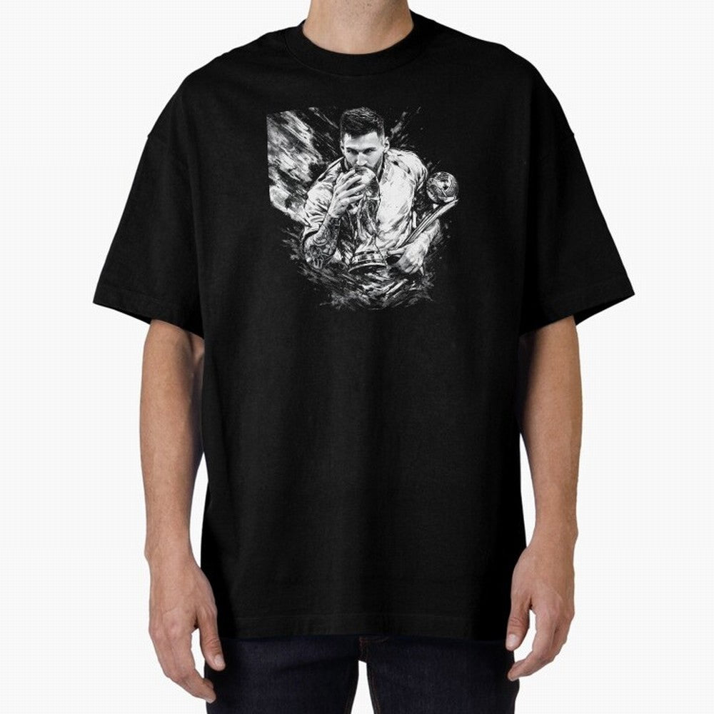 Eternal Glory ¨C Inked Champion Tribute Messi Premium T-Shirt Remember Iconic Moments from FIFA World Cup 2026 Group Stage Spirit, Capturing Spain and Netherlands, Messi, Neymar and Mbappe, Retro Football Energy, Iconic Rivalries, Trophy Chase