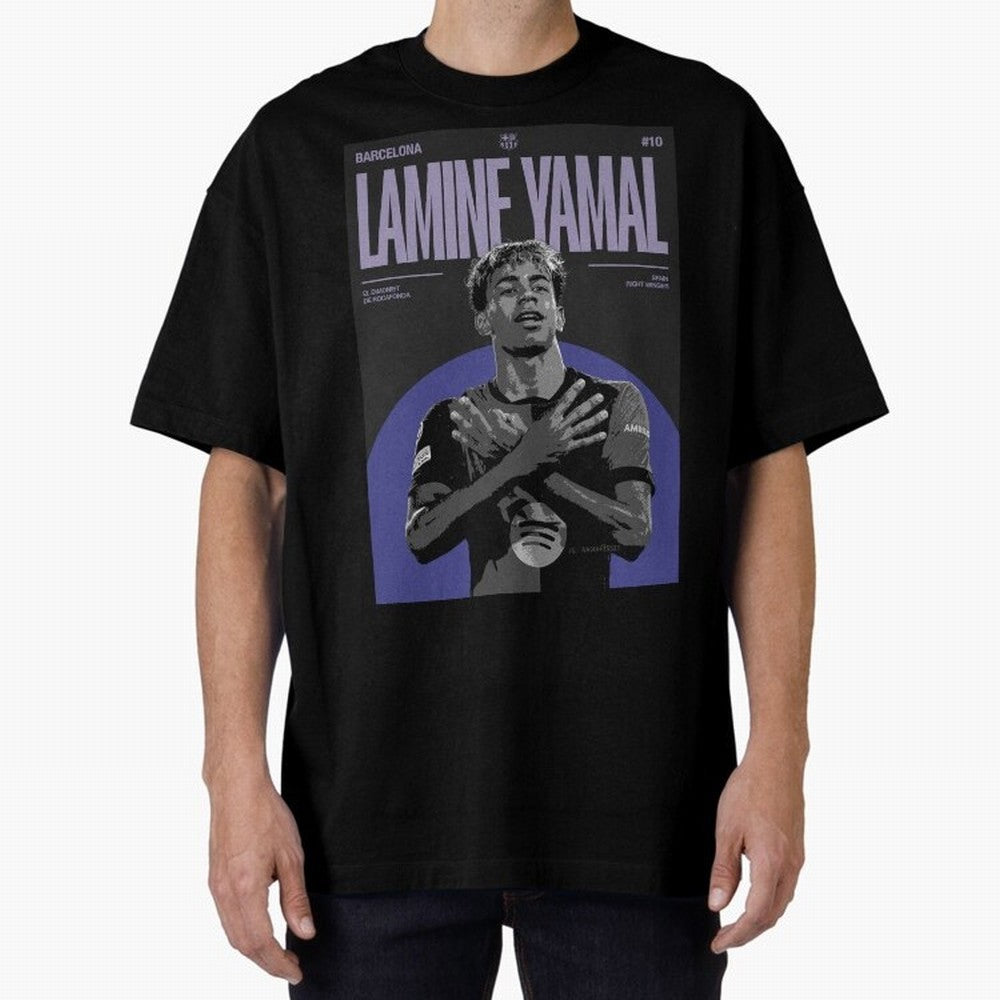 Lamine Yamal Barcelona Poster HD Premium T-Shirt Support the Legends of FIFA World Cup 2026 with Messi and Cristiano Ronaldo, England Energy, Football Passion, Legendary Performances, Festival Vibes and Supporter Community; Made for Die Hard
