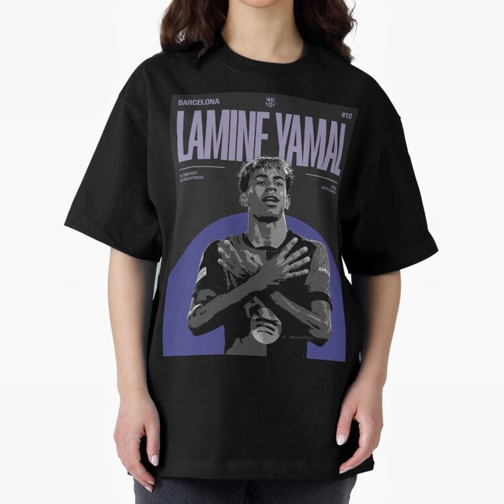 Lamine Yamal Barcelona Poster HD Premium T-Shirt Support the Legends of FIFA World Cup 2026 with Messi and Cristiano Ronaldo, England Energy, Football Passion, Legendary Performances, Festival Vibes and Supporter Community; Made for Die Hard