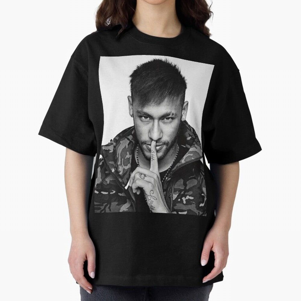Neymar Art Oversized T-Shirt Represent the Passion of Match Day Hype around FIFA World Cup 2026 USA Canada Mexico, Neymar, Haaland and Cristiano Ronaldo, Argentina and Brazil, Retro Football Energy, Iconic Rivalries, Trophy Chase Drama and Stadium
