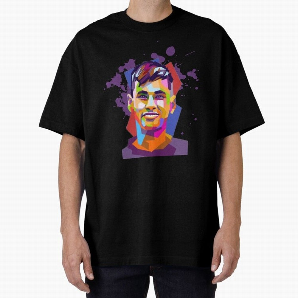 Neymar Design Oversized T-Shirt Feel the Trophy Chase of FIFA World Cup 2026 for Fans of Neymar, Haaland and Cristiano Ronaldo and Netherlands, Bringing Vintage Soccer Flavor, Modern Football Stars, National Flags and Final Night Emotion; Great for