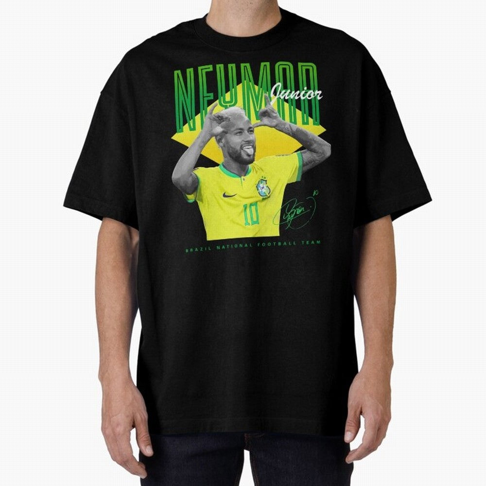 Neymar Jr. Oversized T-Shirt Represent the Passion of the FIFA World Cup 2026 Group Stage Journey through CR7 and Messi Highlights, Brazil Pride, Worldwide Fan Energy, Dramatic Goals, Stadium Lights and Championship Celebrations; Great for Watch
