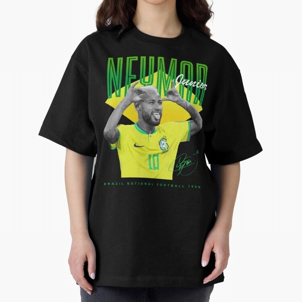 Neymar Jr. Oversized T-Shirt Represent the Passion of the FIFA World Cup 2026 Group Stage Journey through CR7 and Messi Highlights, Brazil Pride, Worldwide Fan Energy, Dramatic Goals, Stadium Lights and Championship Celebrations; Great for Watch