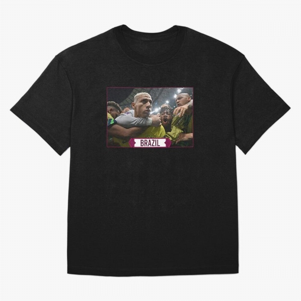 Brazil World Cup Oversized T-Shirt Celebrate the Next Chapter of Global Football Passion for FIFA World Cup 2026 USA Canada Mexico, with Haaland, Portugal, Global Supporter Spirit, Legendary Goals, National Colors and Tournament Celebration; Ideal