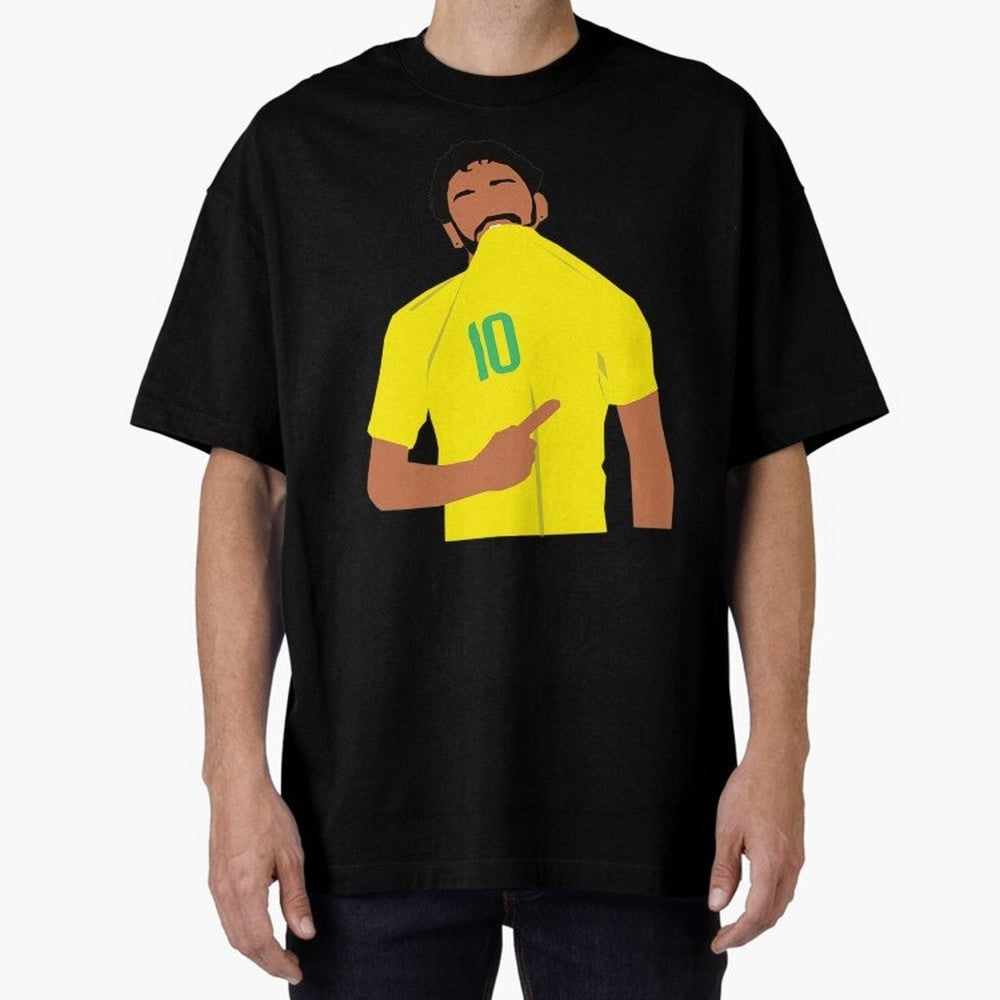 Neymar Jr Oversized T-Shirt Celebrate FIFA World Cup 2026 Spirit, Inspired by Argentina, France and Brazil, Neymar, Global Supporter Spirit, Legendary Goals, National Colors and Tournament Celebration; Ideal for Passionate Fans Who Love Underdog