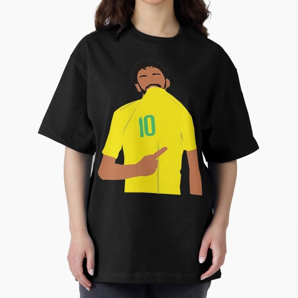 Neymar Jr Oversized T-Shirt Celebrate FIFA World Cup 2026 Spirit, Inspired by Argentina, France and Brazil, Neymar, Global Supporter Spirit, Legendary Goals, National Colors and Tournament Celebration; Ideal for Passionate Fans Who Love Underdog