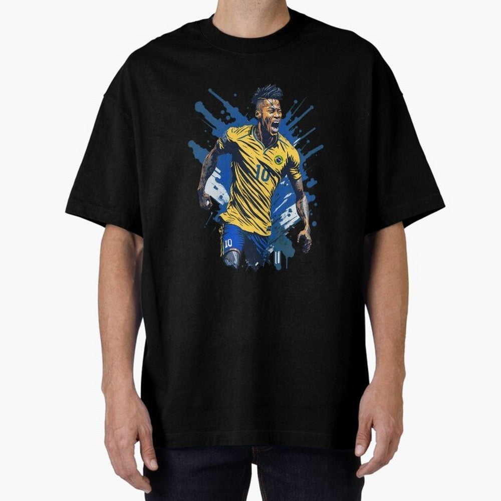 Neymar Jr. splash art Active T-Shirt Celebrate Supporters United by Global Football Passion for FIFA World Cup 2026 USA Canada Mexico, Filled with Cristiano Ronaldo, Haaland and CR7, England, France and Netherlands, Vintage Soccer Flavor, Modern