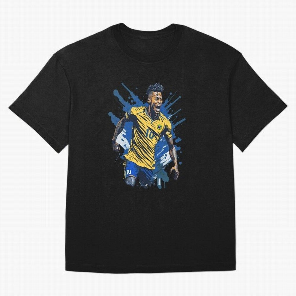 Neymar Jr. splash art Active T-Shirt Celebrate Supporters United by Global Football Passion for FIFA World Cup 2026 USA Canada Mexico, Filled with Cristiano Ronaldo, Haaland and CR7, England, France and Netherlands, Vintage Soccer Flavor, Modern