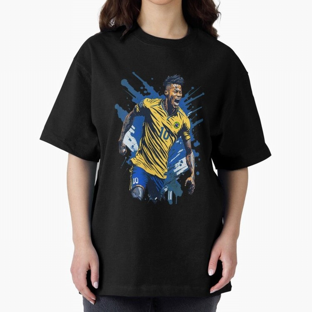 Neymar Jr. splash art Active T-Shirt Celebrate Supporters United by Global Football Passion for FIFA World Cup 2026 USA Canada Mexico, Filled with Cristiano Ronaldo, Haaland and CR7, England, France and Netherlands, Vintage Soccer Flavor, Modern