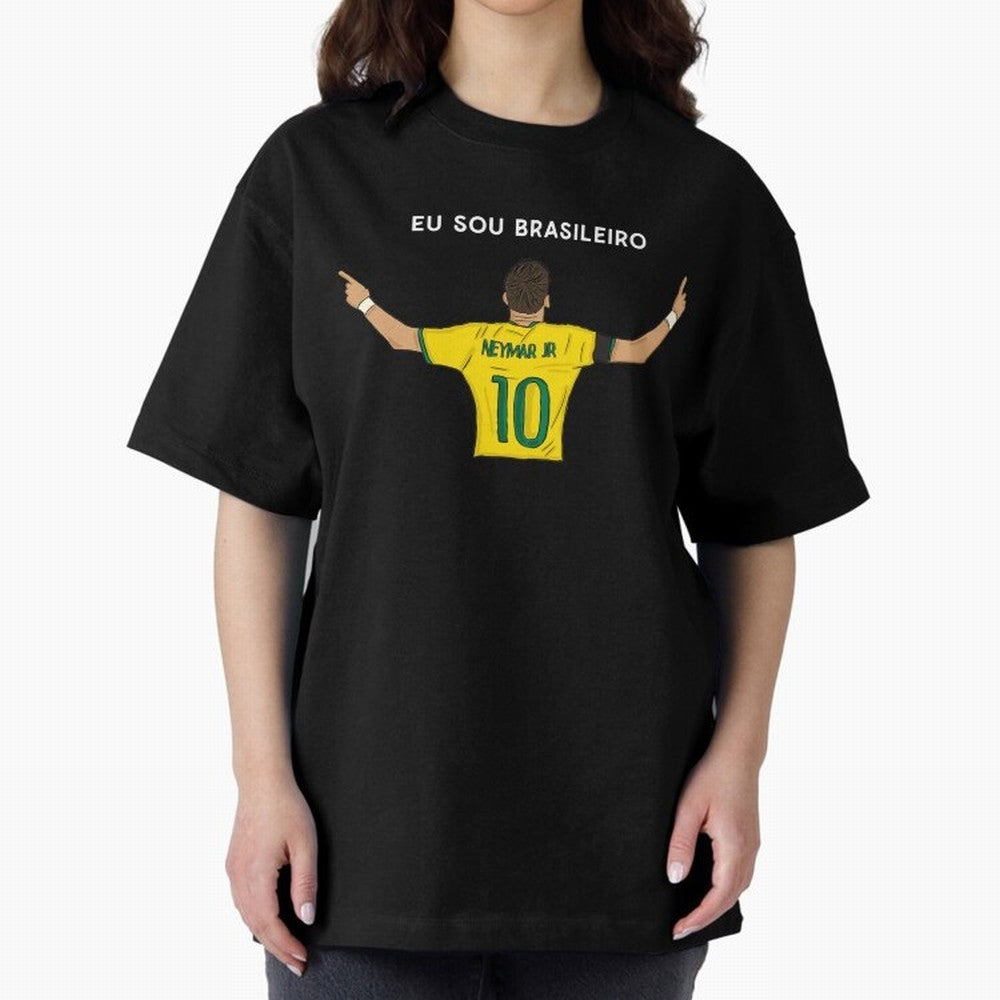 Neymar Jr Brazil Oversized T-Shirt Follow Every Goal of Match Day Hype around FIFA World Cup 2026 Group Stage, Cristiano Ronaldo, Haaland and CR7, Argentina, Stadium Memories, Football Loyalty, International Chants and Championship Tradition;