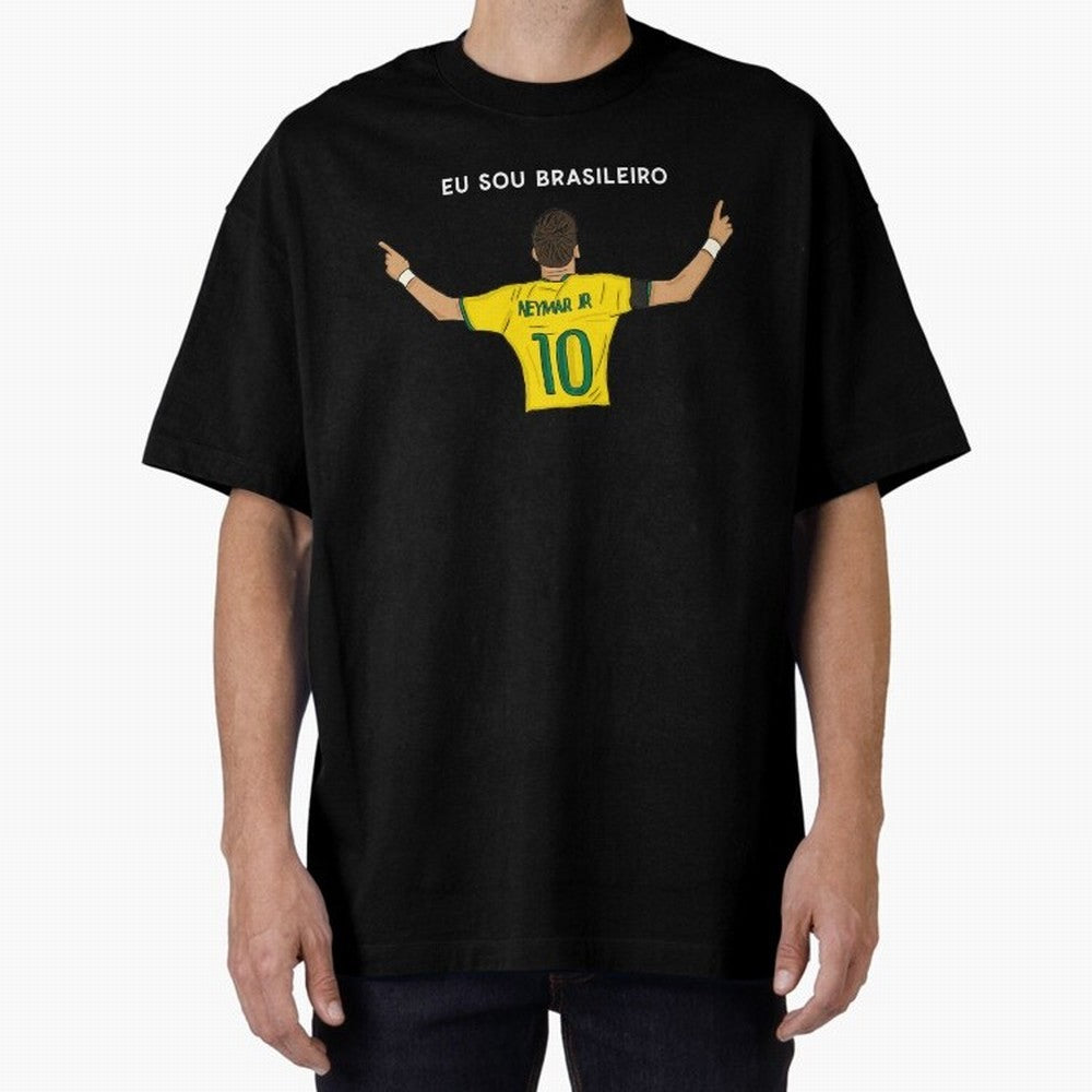 Neymar Jr Brazil Oversized T-Shirt Follow Every Goal of Match Day Hype around FIFA World Cup 2026 Group Stage, Cristiano Ronaldo, Haaland and CR7, Argentina, Stadium Memories, Football Loyalty, International Chants and Championship Tradition;