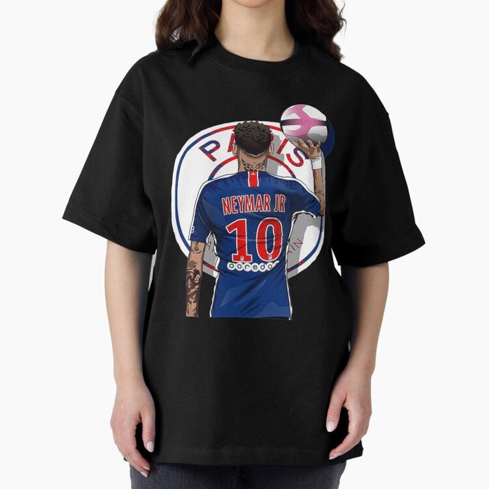 Art Neymar Illustration Classic T-Shirt Spotlight FIFA World Cup 2026 Group Stage for Fans of Mbappe and Portugal, Bringing Stadium Memories, Football Loyalty, International Chants and Championship Tradition; Made for Die Hard Supporters, Soccer