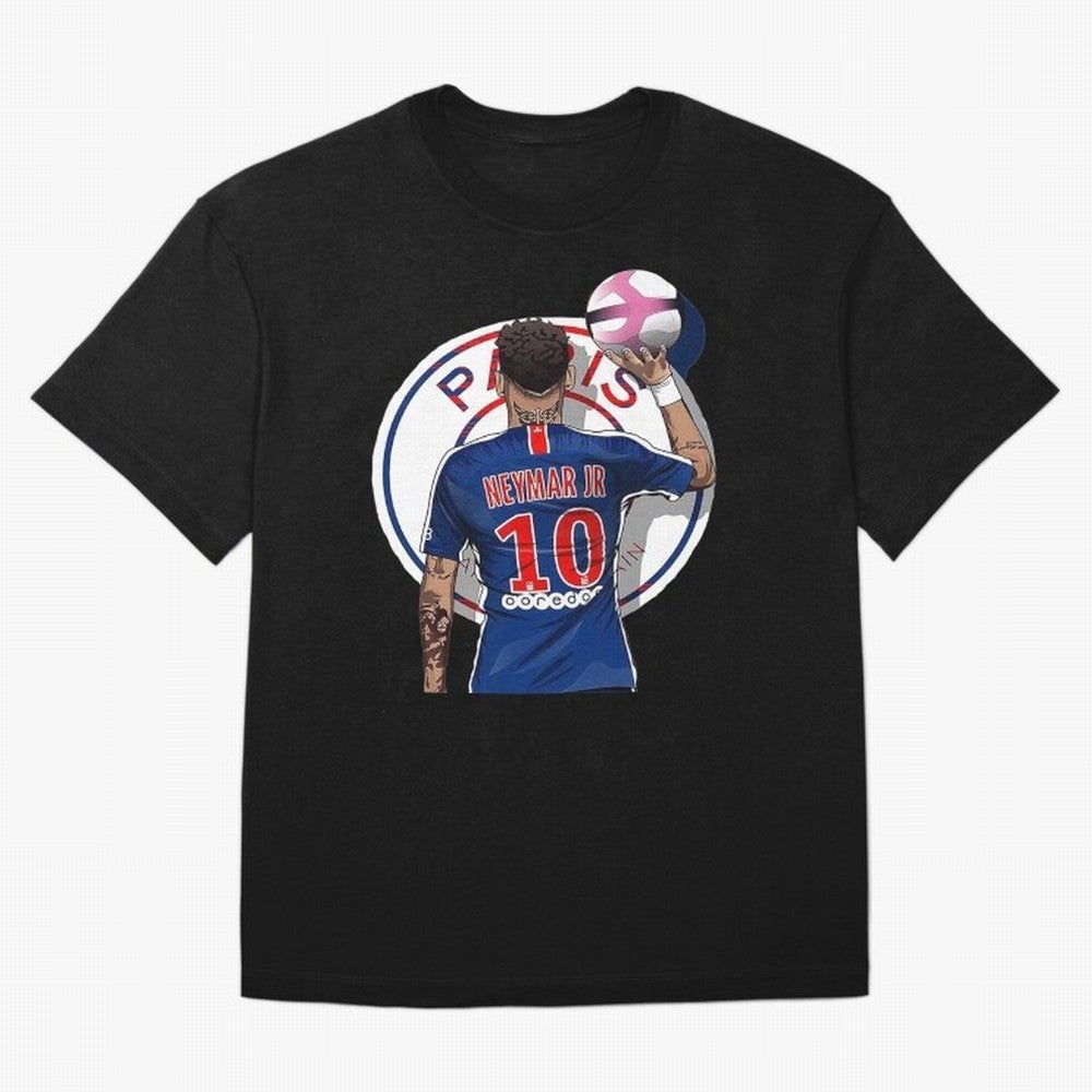 Art Neymar Illustration Classic T-Shirt Spotlight FIFA World Cup 2026 Group Stage for Fans of Mbappe and Portugal, Bringing Stadium Memories, Football Loyalty, International Chants and Championship Tradition; Made for Die Hard Supporters, Soccer