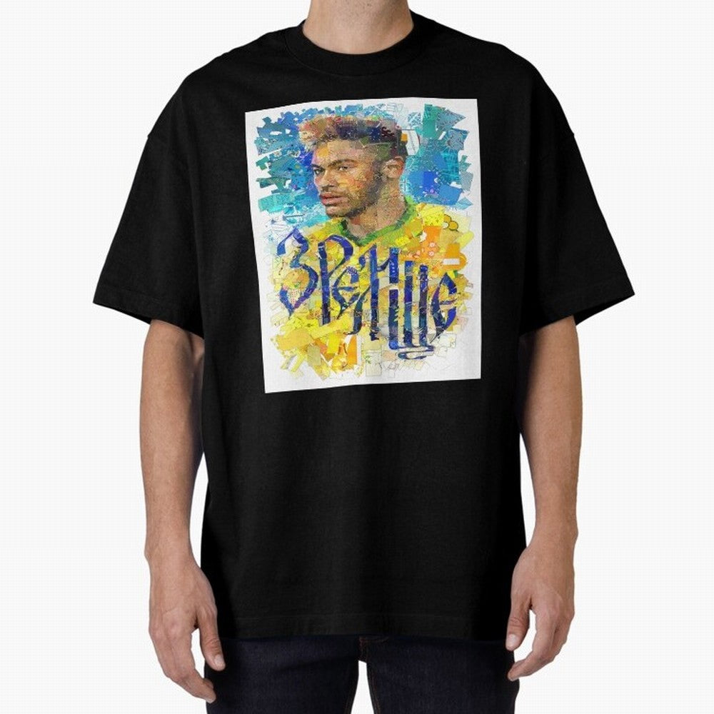 Neymar Illustration Art Framed Art Print Classic T-Shirt Remember Iconic Moments from FIFA World Cup 2026 USA Canada Mexico Spirit, Inspired by Brazil, Messi and Cristiano Ronaldo, Tournament Hype, Historic Matchups, Family Viewing Parties and