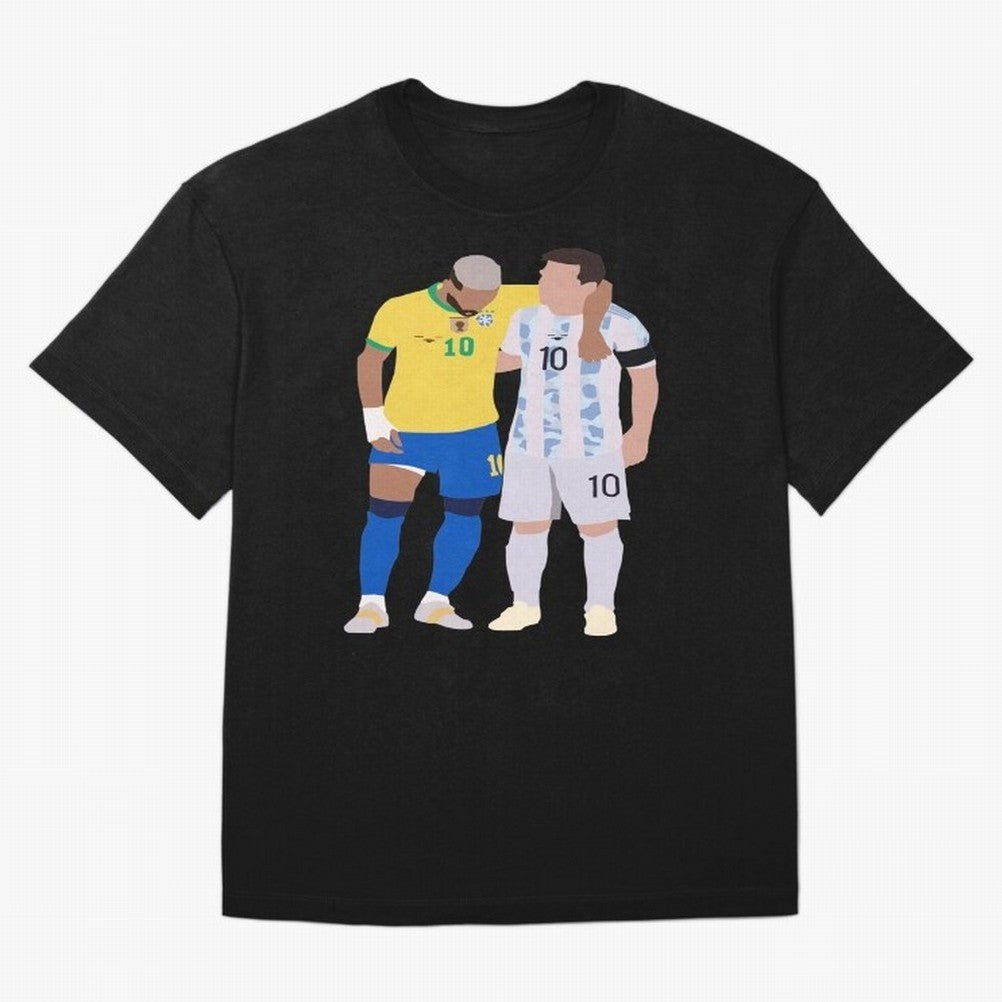 Messi and Neymar Copa America Friends Oversized T-Shirt Bring Supporter Culture to FIFA World Cup 2026 USA Canada Mexico Inspired by Haaland, Portugal Energy, Classic Soccer Heritage, Championship Pressure, Fan Loyalty and International Pride;