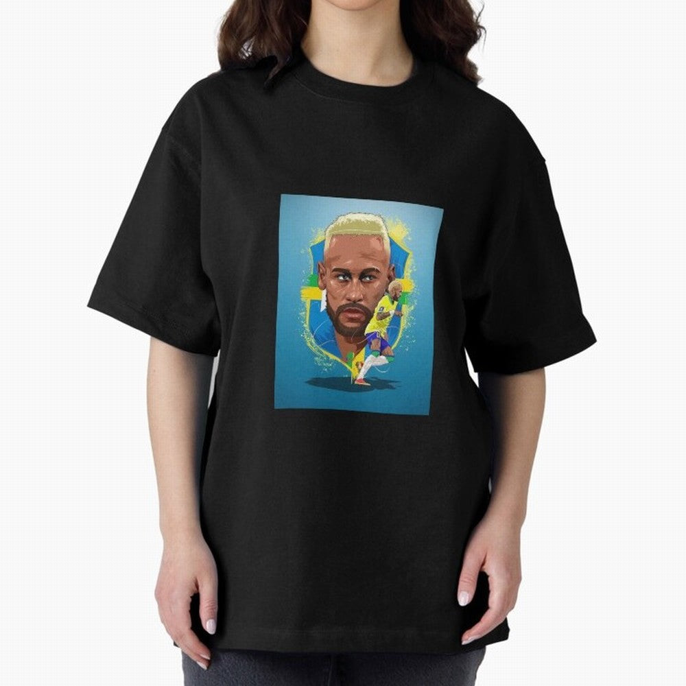 neymar jr al nassr Oversized T-Shirt Stand with FIFA World Cup 2026 USA Canada Mexico for Fans of CR7 and Argentina, France and Brazil, Bringing Match Day Excitement, Supporter Culture, Golden Goals and Global Football Passion; Built for Supporters