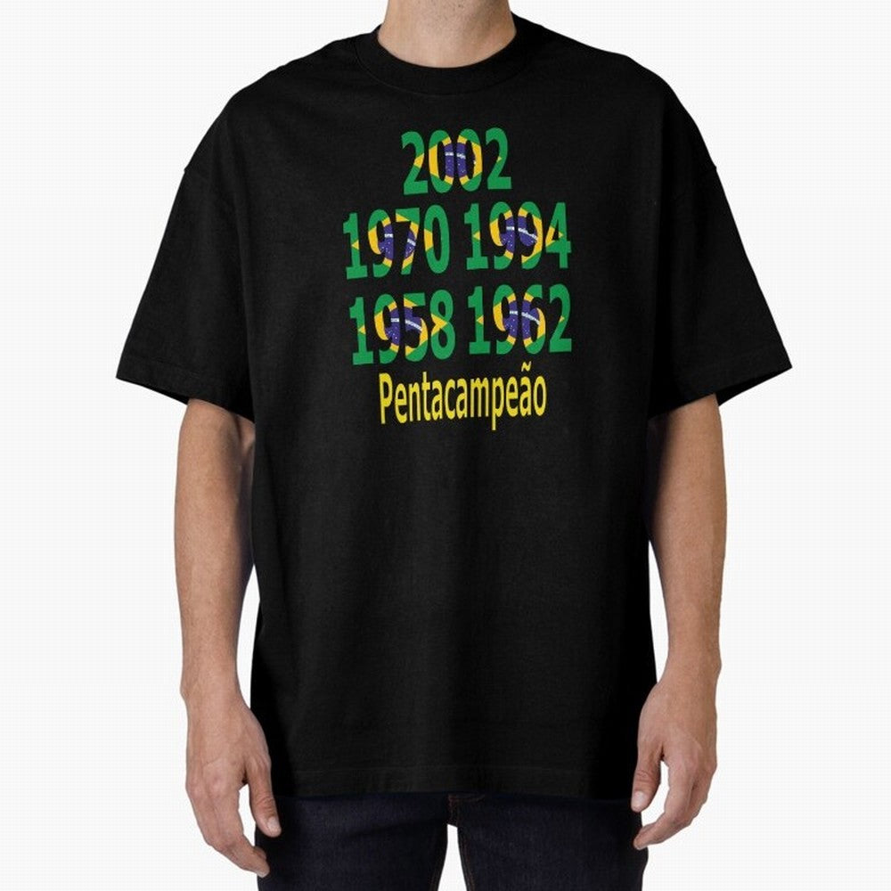 Brazil Five Stars - Champion Heritage Essential T-Shirt Celebrate Football Dreams Across FIFA World Cup 2026 Group Stage Celebrating Neymar, Haaland and Cristiano Ronaldo, Brazil, Portugal and Argentina Energy, Football Festival Excitement, Trophy