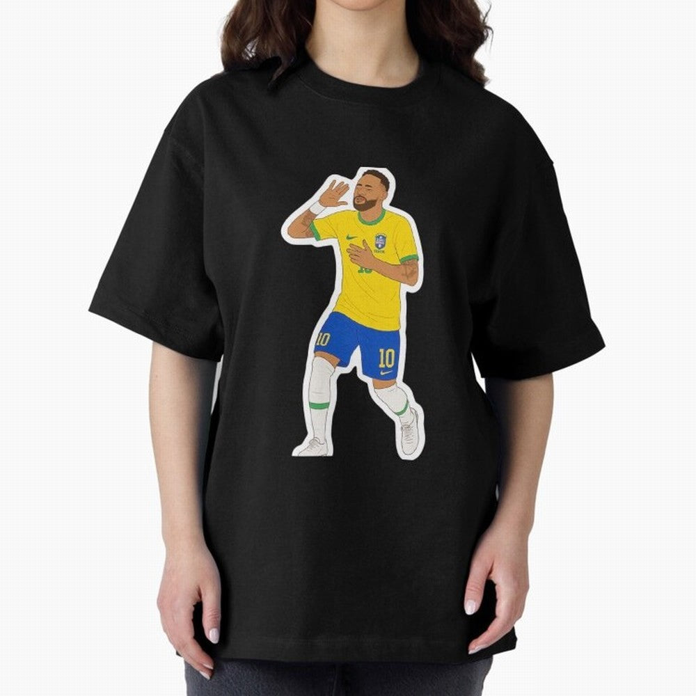 Neymar Jr Oversized T-Shirt Celebrate Soccer Greatness during FIFA World Cup 2026 USA Canada Mexico Spirit, Inspired by England, Messi, CR7 and Mbappe, Stadium Chants, National Pride, Trophy Dreams and Unforgettable Football Memories; Perfect for