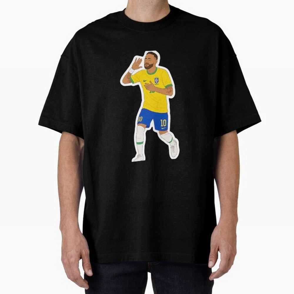 Neymar Jr Oversized T-Shirt Celebrate Soccer Greatness during FIFA World Cup 2026 USA Canada Mexico Spirit, Inspired by England, Messi, CR7 and Mbappe, Stadium Chants, National Pride, Trophy Dreams and Unforgettable Football Memories; Perfect for