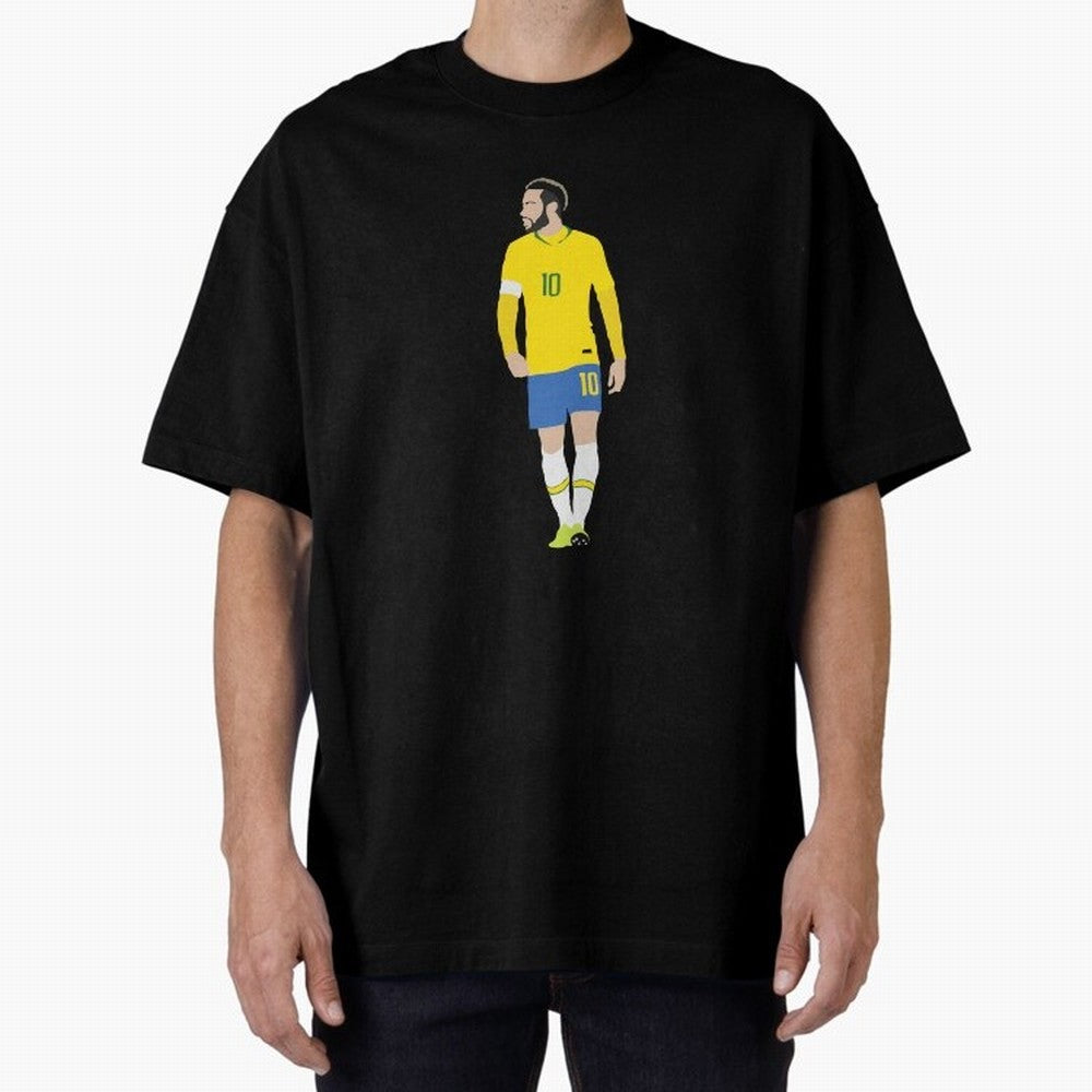 neymar brazil Oversized T-Shirt Feel the Heartbeat of FIFA World Cup 2026 Highlighting Haaland, Spain and Netherlands Energy, Global Supporter Spirit, Legendary Goals, National Colors and Tournament Celebration; Made for Collectors Who Enjoy Iconic