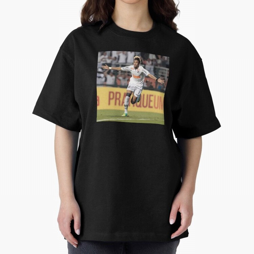 Neymar of Santos celebrating Classic T-Shirt Represent Fans Who Live for Match Day Hype around FIFA World Cup 2026 USA Canada Mexico, Haaland and Mbappe, Brazil, Portugal and Argentina, Global Supporter Spirit, Legendary Goals, National Colors and