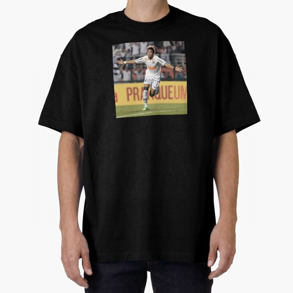 Neymar of Santos celebrating Classic T-Shirt Represent Fans Who Live for Match Day Hype around FIFA World Cup 2026 USA Canada Mexico, Haaland and Mbappe, Brazil, Portugal and Argentina, Global Supporter Spirit, Legendary Goals, National Colors and
