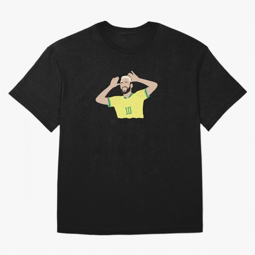 neymar cute vector Oversized T-Shirt Honor Football Greatness during FIFA World Cup 2026 for Fans of Messi and Cristiano Ronaldo and France and Portugal, Bringing Soccer Culture, Superstar Moments, National Team Dreams and Competitive Fire; Built