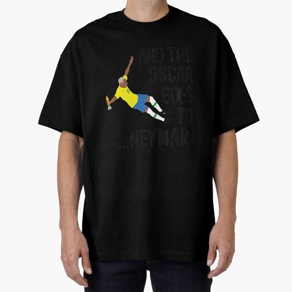 Neymar Diving Oversized T-Shirt Remember Iconic Moments from FIFA World Cup 2026 USA Canada Mexico for Fans of Haaland and Mbappe and Argentina, France and Brazil, Bringing Tournament Hype, Historic Matchups, Family Viewing Parties and Global