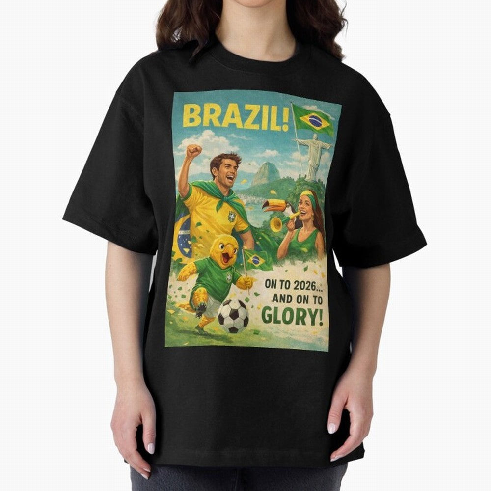 Brazil Rio de Janeiro Christ the Redeemer Sugarloaf Mountain FIFA World Cup 2026 Football Celebration Classic T-Shirt Carry the Dream of FIFA World Cup 2026 USA Canada Mexico Celebrating Neymar, Brazil, Portugal and Argentina Energy, Worldwide Fan