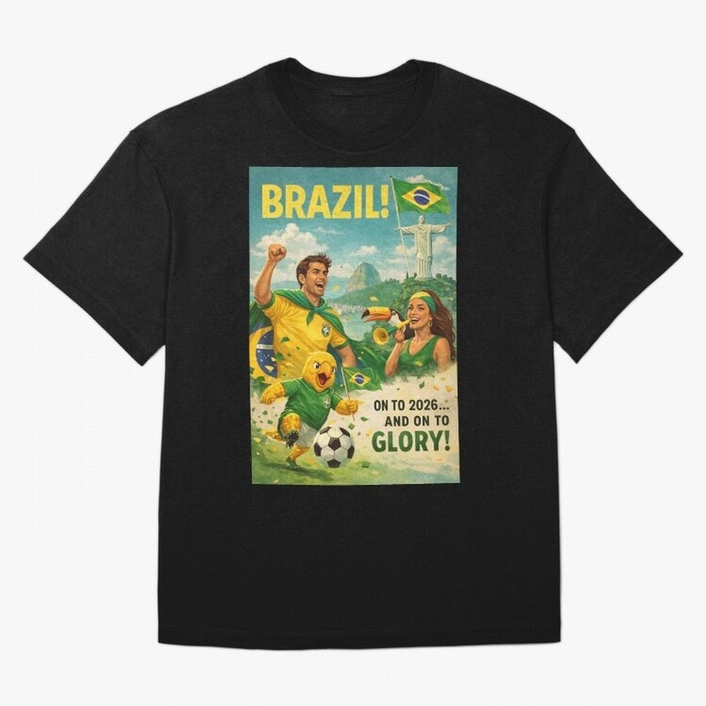 Brazil Rio de Janeiro Christ the Redeemer Sugarloaf Mountain FIFA World Cup 2026 Football Celebration Classic T-Shirt Carry the Dream of FIFA World Cup 2026 USA Canada Mexico Celebrating Neymar, Brazil, Portugal and Argentina Energy, Worldwide Fan
