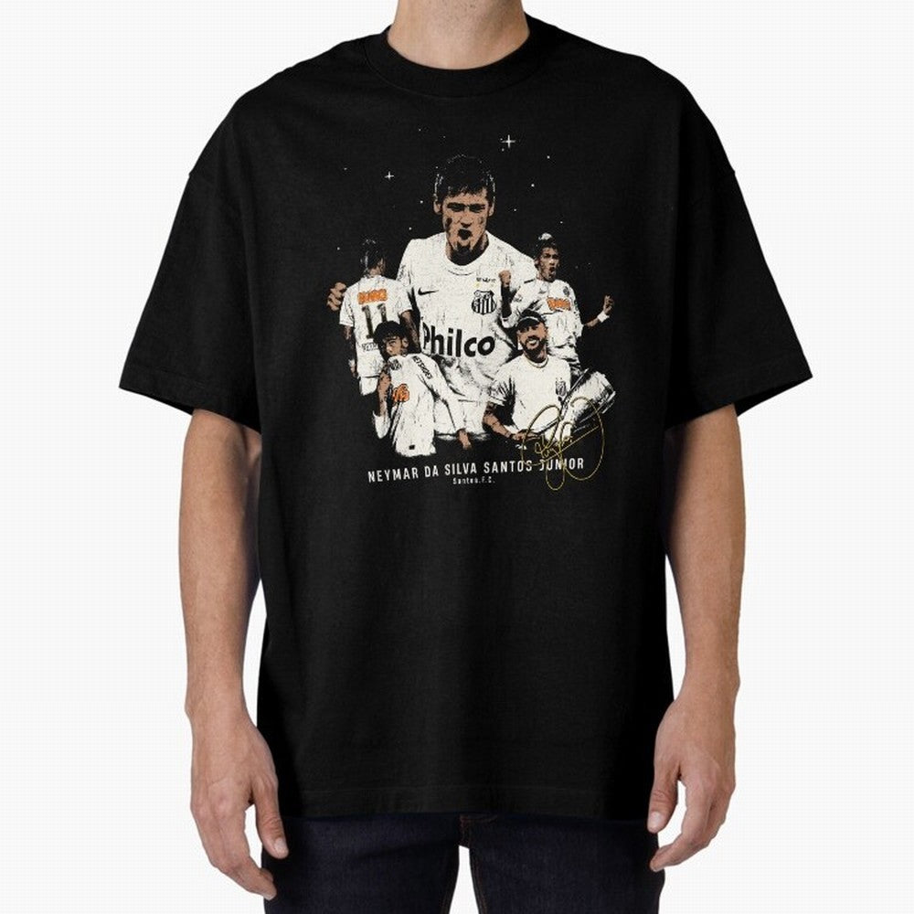 Neymar Illustration Classic T-Shirt Bring Bold Fan Energy to Global Football Passion for FIFA World Cup 2026 Group Stage, Filled with Messi, France and Portugal, Championship Spirit, Famous Goals, Roaring Crowds and International Football Unity;