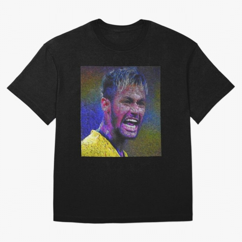 Neymar Poster Panting Art Brazilian Soccer Player Classic T-Shirt Celebrate the Magic of FIFA World Cup 2026 USA Canada Mexico with Mbappe and Neymar, Portugal, Spain and Germany Energy, Championship Spirit, Famous Goals, Roaring Crowds and