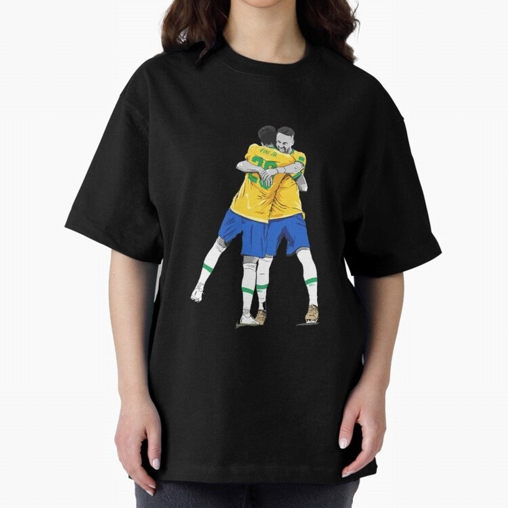 BRAZIL Neymar Jr and Vini Jr World Cup Celebration Oversized T-Shirt Honor Champions and Dreams in Match Day Hype around FIFA World Cup 2026 Group Stage, Cristiano Ronaldo, Haaland and CR7, Spain, Tournament Hype, Historic Matchups, Family Viewing