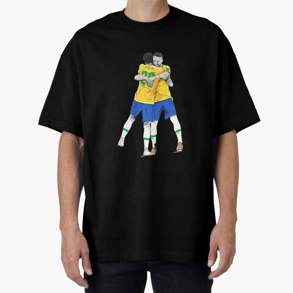 BRAZIL Neymar Jr and Vini Jr World Cup Celebration Oversized T-Shirt Honor Champions and Dreams in Match Day Hype around FIFA World Cup 2026 Group Stage, Cristiano Ronaldo, Haaland and CR7, Spain, Tournament Hype, Historic Matchups, Family Viewing