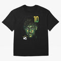 Neymar Jr. Oversized T-Shirt Show Championship Spirit for Global Football Passion for FIFA World Cup 2026, Celebrating Haaland, Argentina, France and Brazil, Classic Soccer Heritage, Championship Pressure, Fan Loyalty and International Pride; Built