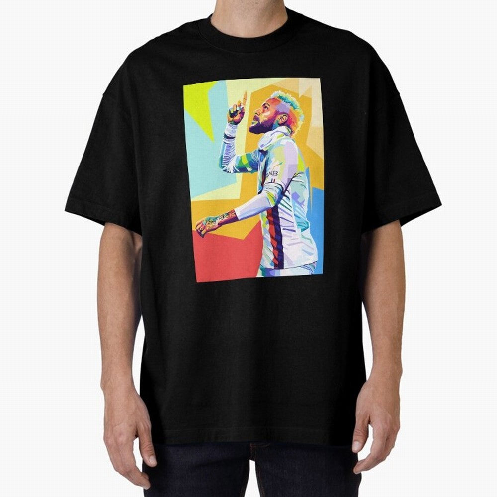 Neymar Jr Wpap pop art Oversized T-Shirt Stand with FIFA World Cup 2026 USA Canada Mexico for Fans of Mbappe and Neymar and France, Bringing Fan Favorite Moments, National Team Passion, Big Match Drama and Soccer History; Perfect for Fans,
