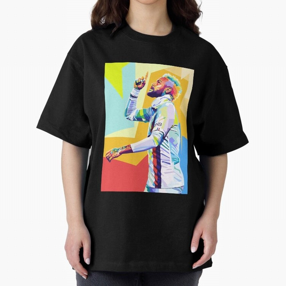 Neymar Jr Wpap pop art Oversized T-Shirt Stand with FIFA World Cup 2026 USA Canada Mexico for Fans of Mbappe and Neymar and France, Bringing Fan Favorite Moments, National Team Passion, Big Match Drama and Soccer History; Perfect for Fans,
