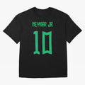 Neymar Jr #10 (Brazil) Oversized T-Shirt Represent Fans Who Live for Match Day Hype around FIFA World Cup 2026 Group Stage, Haaland, France, Vintage Soccer Flavor, Modern Football Stars, National Flags and Final Night Emotion; Made for Die Hard