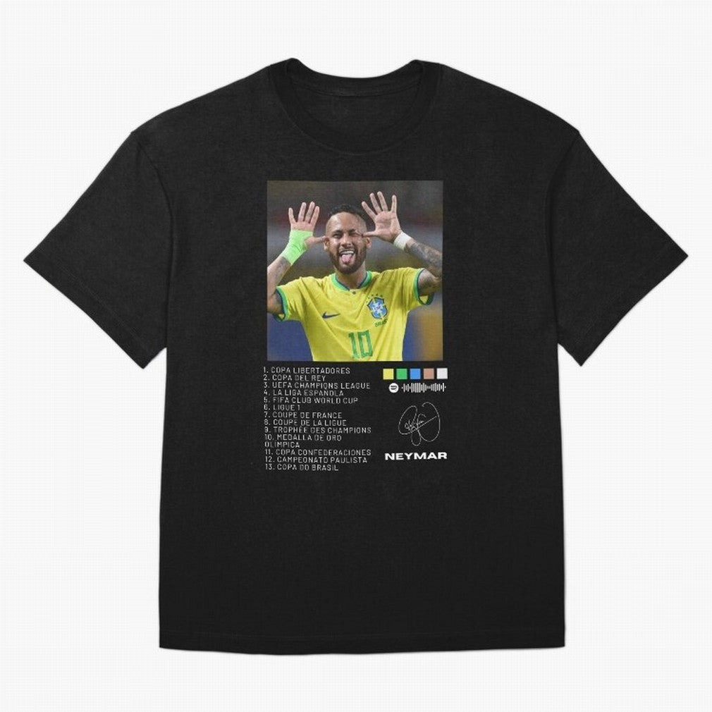 Neymar Brazil 10 Oversized T-Shirt Follow the Final Road of Global Football Passion for FIFA World Cup 2026 Group Stage, Built around Haaland, Brazil, Vintage Soccer Flavor, Modern Football Stars, National Flags and Final Night Emotion; Made for