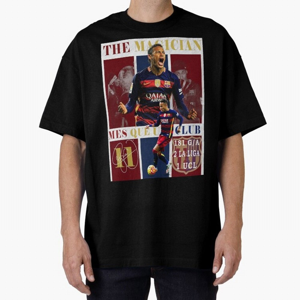 Neymar Jr Barcelona 2015 UCL Poster Classic T-Shirt Carry the Dream of FIFA World Cup 2026 Group Stage Driven by CR7, Argentina, France and Brazil Energy, Game Day Rituals, Football Legends, Country Pride and the Road to the Final; Perfect for